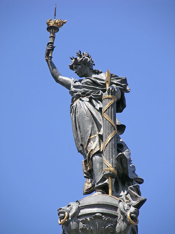 Ecuador Quito 02-02 Old Quito Plaza Grande Liberty Statue